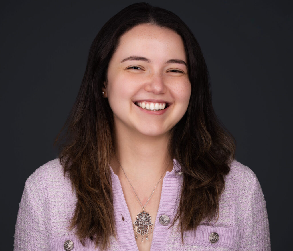 a girl having fun getting linkedin headshots